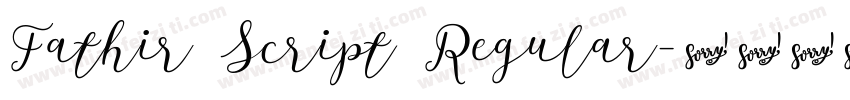 Fathir Script Regular字体转换